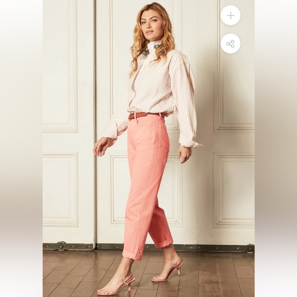 BOYISH the Toby pretty in pink high waisted jeans size 27 new with tags - Picture 2 of 6